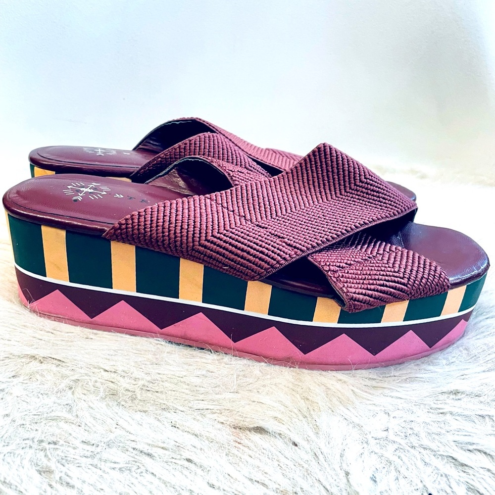 Free People multi colored platform sandals